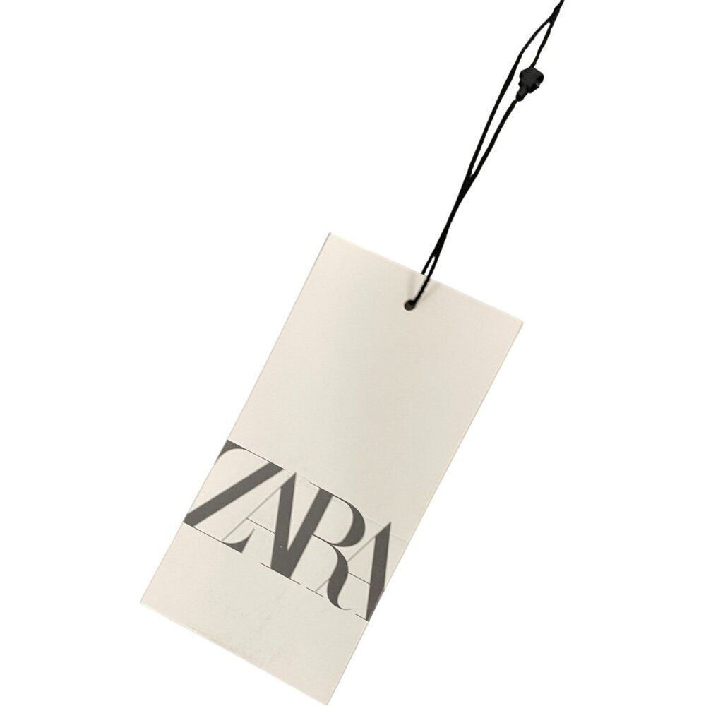 Zara Womens Midi Dress L Green Printed Satin Effect Short Sleeve 2362/119 NWT - Picture 6 of 15